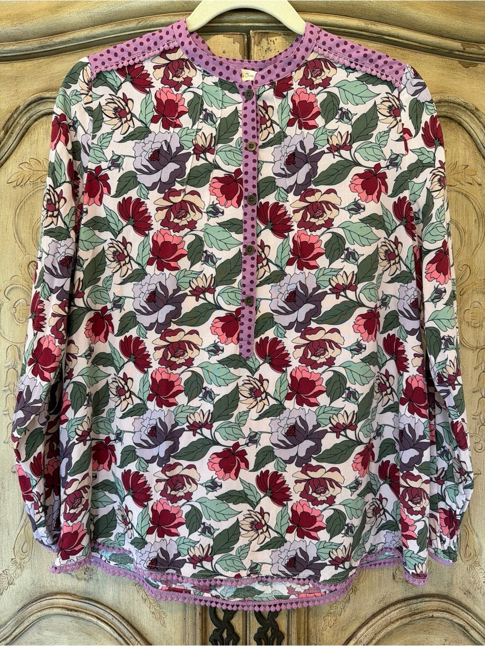 Matilda Jane PTP 19” MSRP $58 Henley Peasant Top - Picture 4 of 12